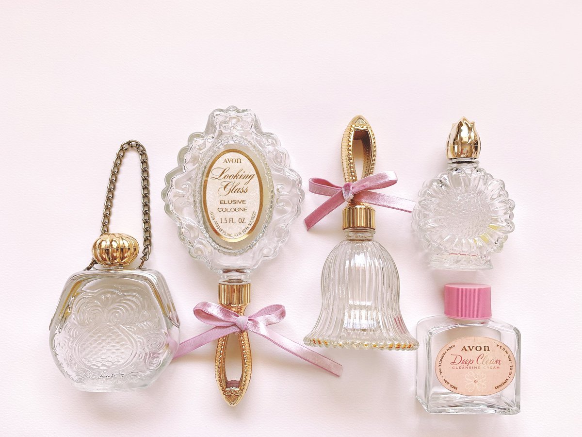 AVON スモールワールド 女の子香水瓶 7体セット ビンテージ ヴィンテージ AVON スモールワールド 女の子香水瓶 7体セット ビンテージ