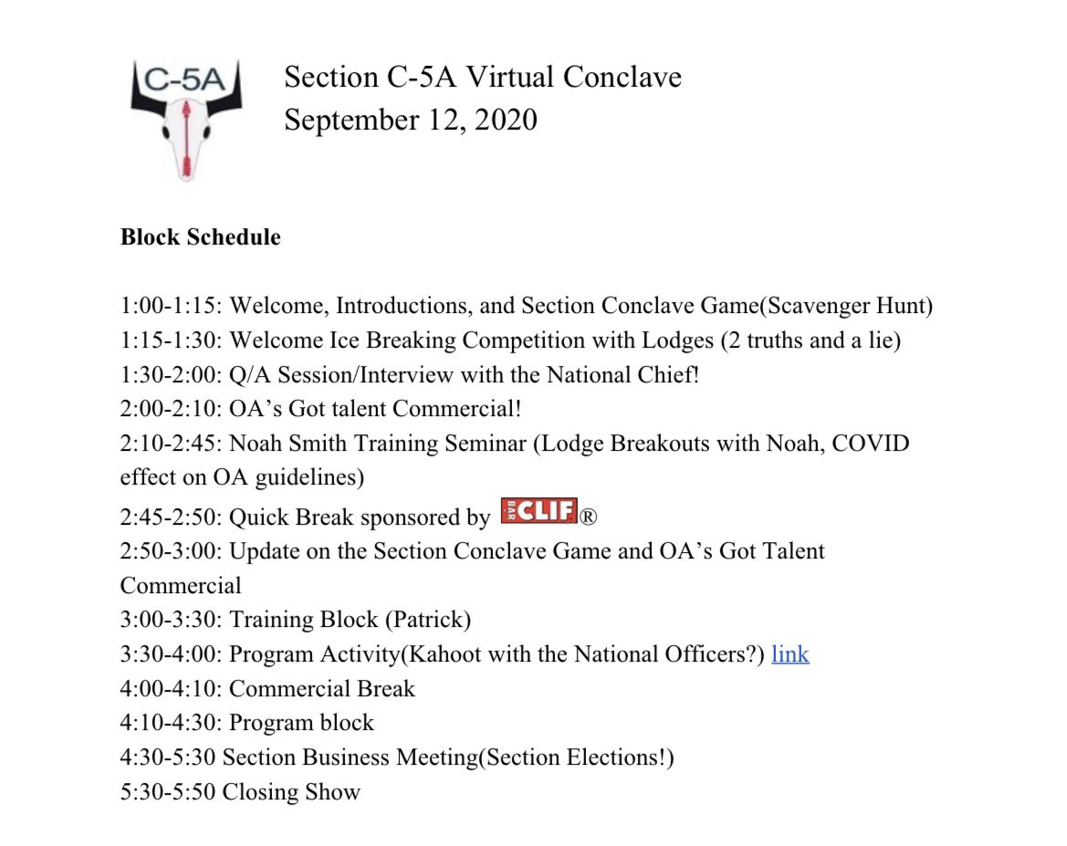 OAsectionG5's tweet image. Updates on our first ever Virtual Conclave this Saturday, September 12th!