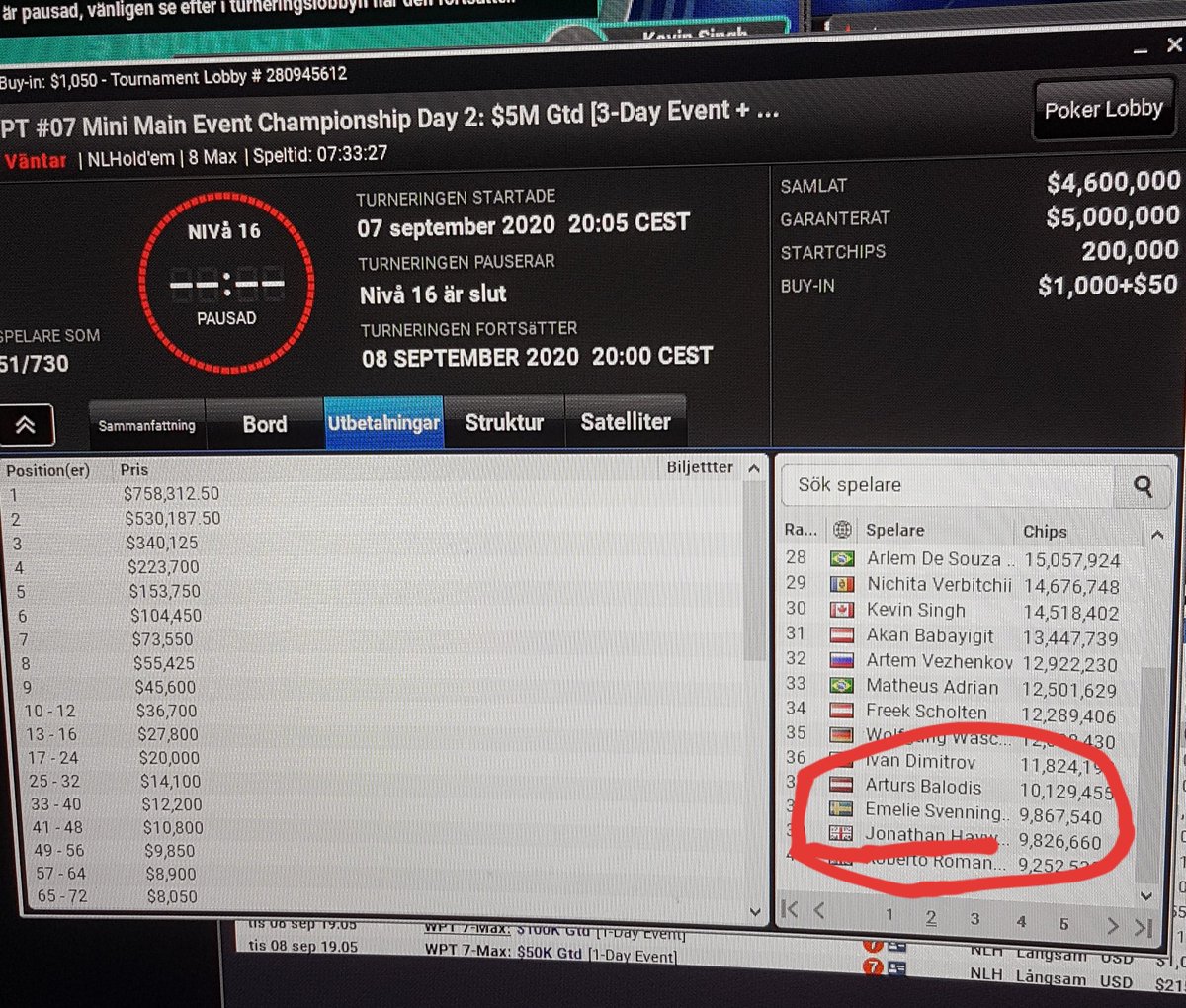 lembeh_'s tweet photo. Day 3!🤩 Cant belive it!!! #wpt @partypoker https://t.co/5xm97bJt9p