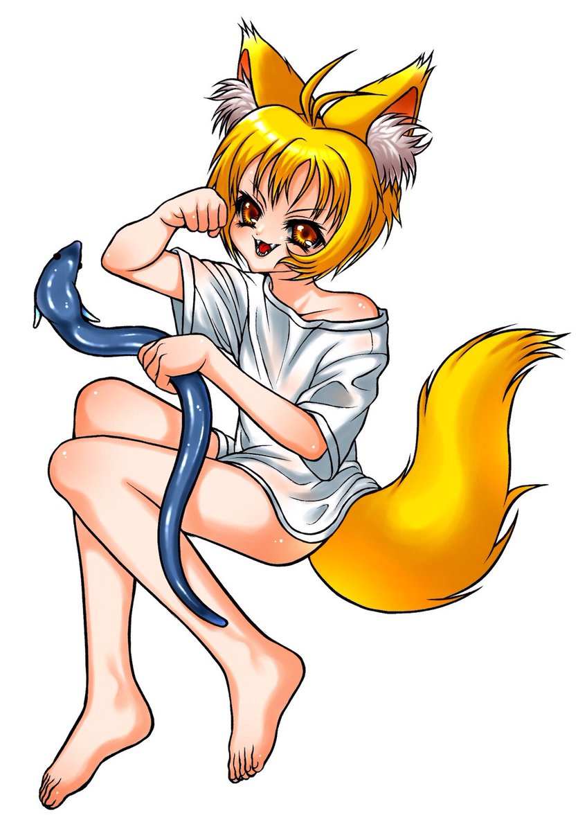 ごんぎつね擬人化 うなぎ可愛く描けた 砂側 蛸恵のイラスト