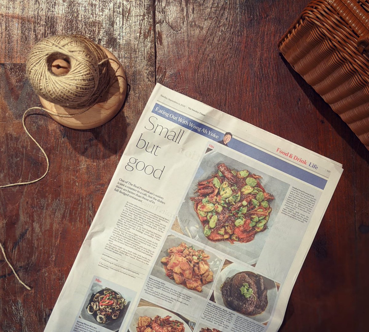 wearecrane's tweet photo. Our resident restaurant, @therealperanakan got a full page review by @wongahyoke in @straits_times over the weekend! ⁣
⁣⁣⁣⁣⁣⁣⁣⁣
#peranakanfood #sgfood #sgfoodies #newfnb #MagpieMarket #CraneClub #socialspace #socialclub ⁣⁣⁣#sgcoworking #coworking 
⁣⁣⁣⁣⁣⁣⁣⁣ https://t.co/5wH9I8aUw5