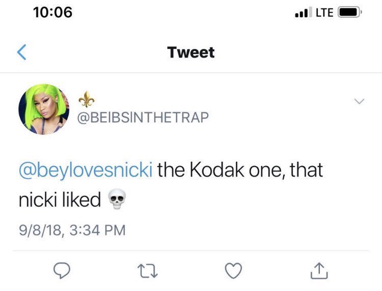 So they photoshopped their “receipt” & didn’t post it. Circulated it round stan Twitter like it was real & this convinced Barbz that Nicki indeed liked the tweet! Which lead to tweets like this, that they throw in as evidence. Who knows if these pages are still Barbz or ever was!