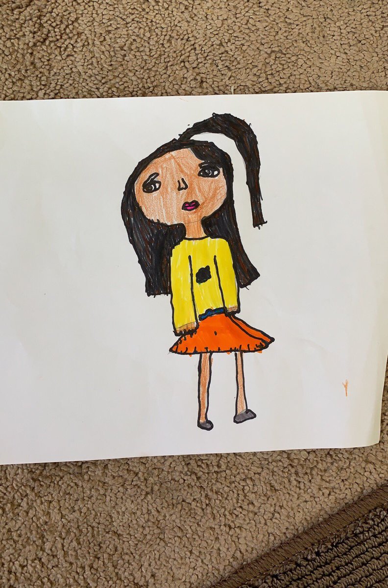 LearnMooreLESD's tweet photo. Directed drawing lesson! We’re saying goodbye to stick figures! #firstgrade #distancelearning #kids @lesd @GREENlesd https://t.co/5Vzw0jOmIn