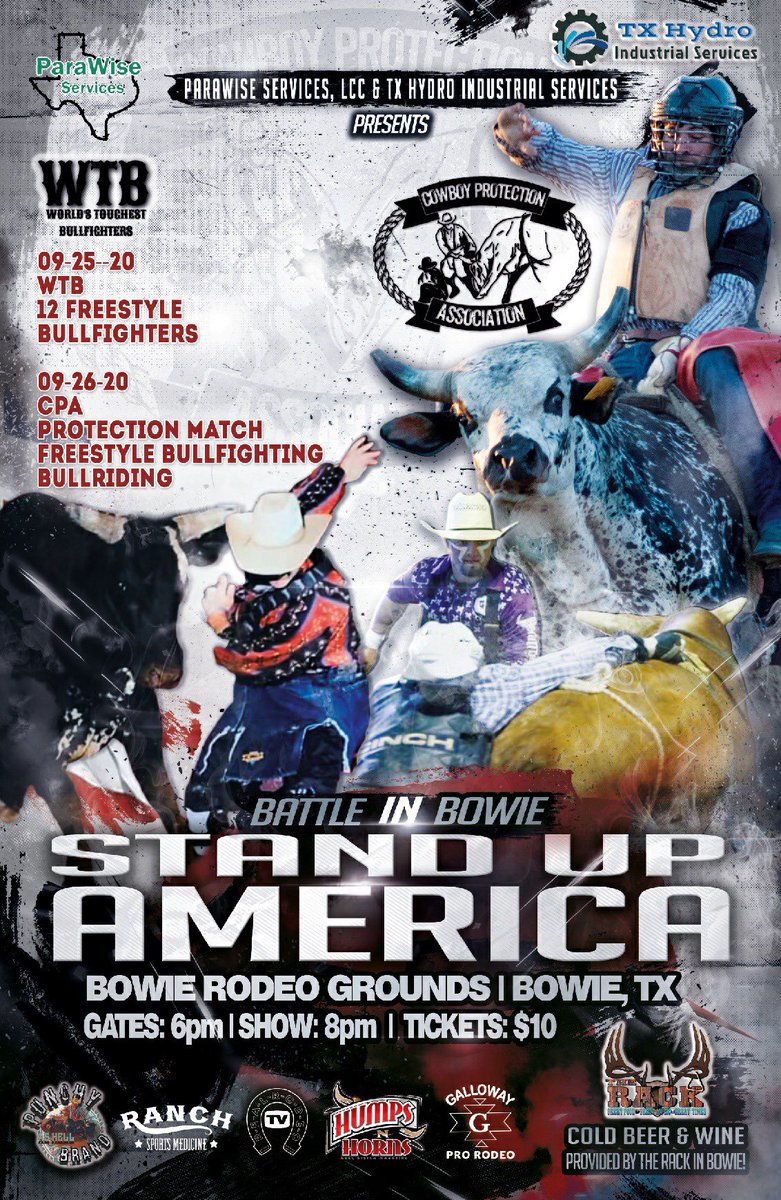 sports_platinum's tweet photo. #StandUpAmerica #BattleInBowie #FreestyleBullfights #Rodeo #America #Freedom https://t.co/AWrUlzr5Qu