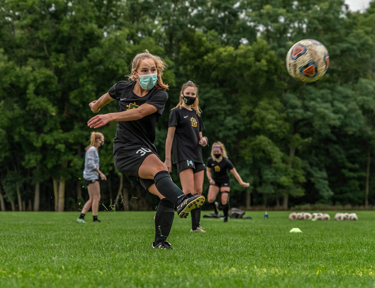 BportAthletics's tweet photo. We’re BACK! First day of practice for women’s soccer, field hockey and volleyball. 

#ProtectTheNest

🦅 😷

@BportWsoccer https://t.co/OexzVtVyPX