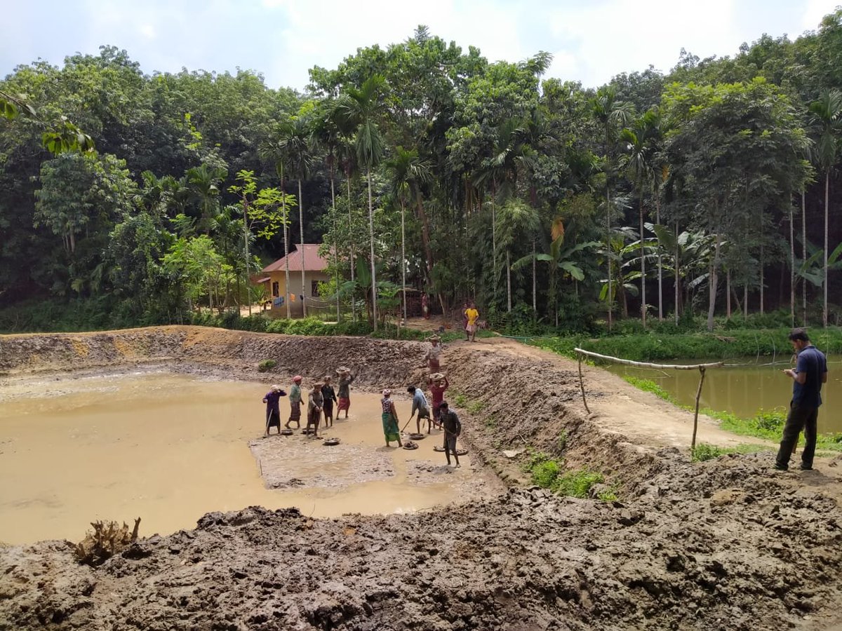 dm_sepahijala's tweet photo. #Ongoing works of Brick Soling, Irrigation Canal & Excavation of Farm Pond under MGNREGA scheme in various GP/VCs of Charilam RD Block for creation of Sustainable and Durable Assets.
#RuralDevelopmentWorks
@tripura_cmo
@MoRD
@cs_tripura
@Vikas_Singh1981
@vishwasree https://t.co/mL2CMUU7wG