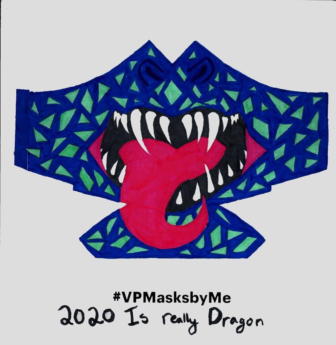 SteveBorenstein's tweet photo. #VPMasksbyMe 2020 is really Dragon. Leona B Age 12. https://t.co/vks0pJOARW