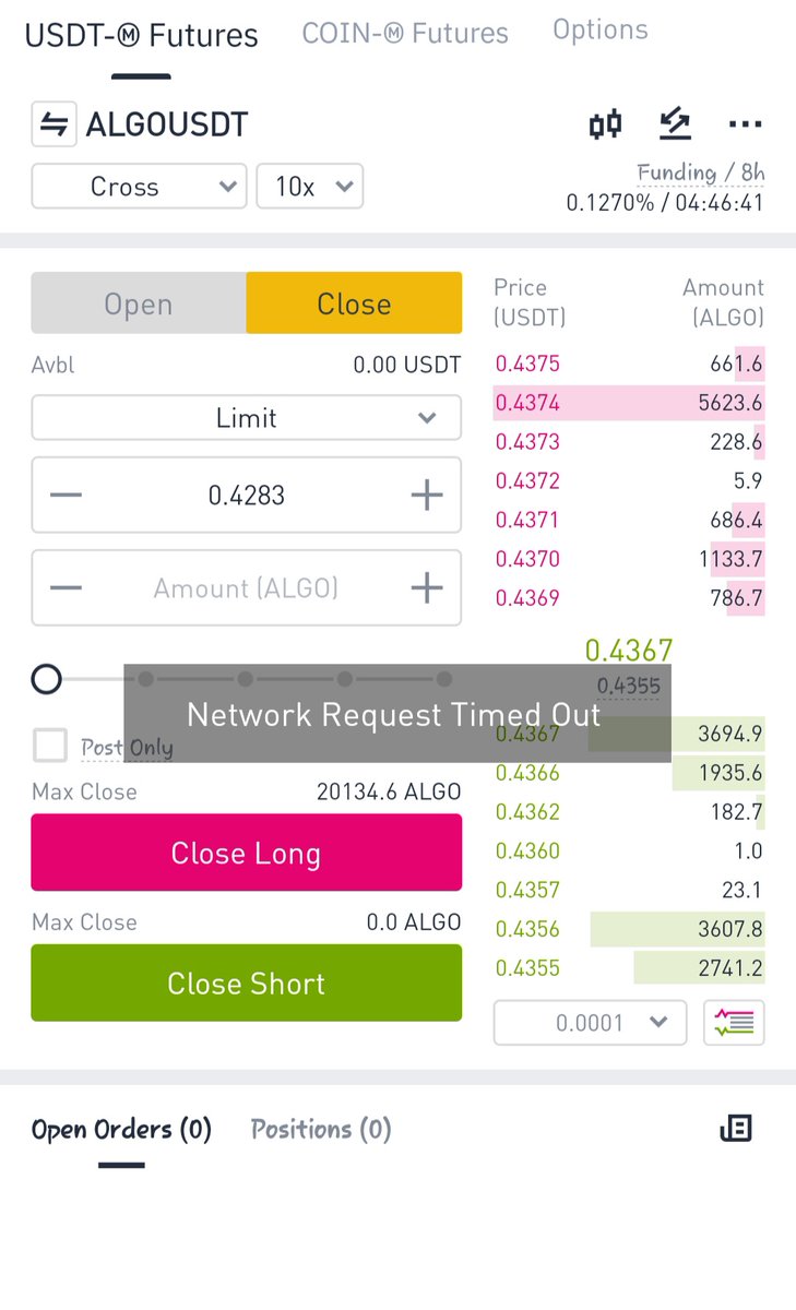 I had a hard stop at $0.49 usdt on Algo and $0.67 usdt on my lend position. when the market started falling I put limit order on Algo at 0.49$ didn't went through through the price on futures was $0.4908Market sold the position when price was $0.4762 position got executed..