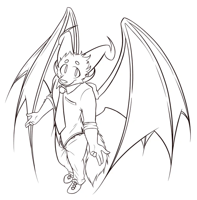Here's a full body of Era, my new sona!

(I'm also looking for a good color palette for him!) 