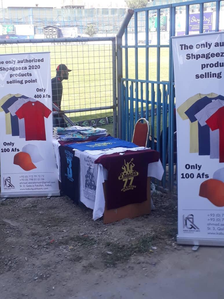 fresh_dragons's tweet photo. Painted T-shirts stall of our super star cricketers during the seventh edition of Shpageeza.#SCL2020 #DragonsTurn https://t.co/cnGdy5Vwks