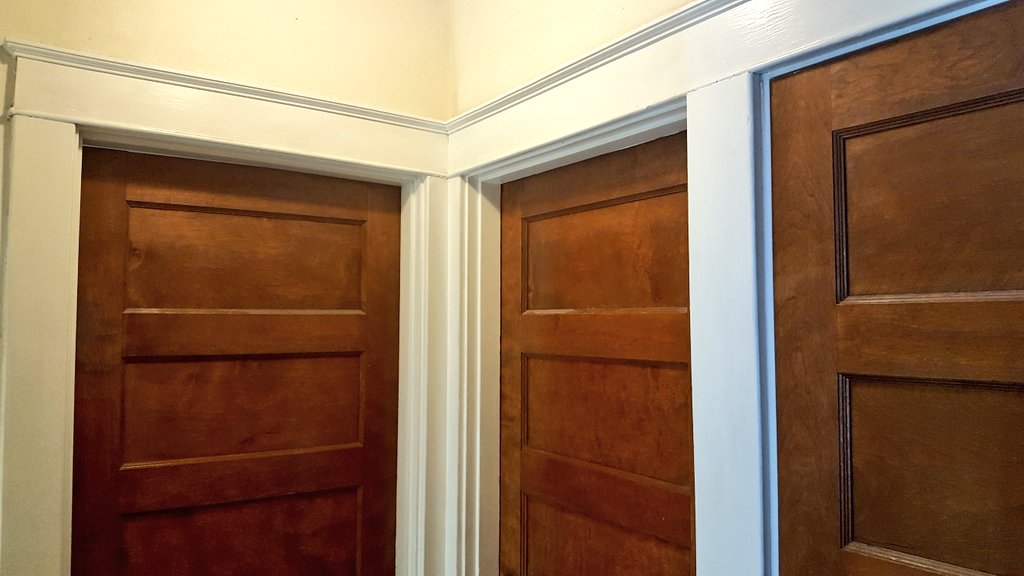 On today's edition of "This Old House in a Pandemic" I repainted all the upstairs door frames and trim 