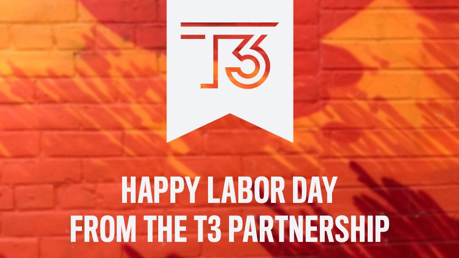 t3partnership's tweet photo. Goodbye summer, hello fall! 🍂 The T3 Partnership wishes all our students, parents, educators and families a safe & happy Labor Day! 🙂🍎 #ClearPathways #BrightFutures #LaborDay https://t.co/J7cn9gfNxQ