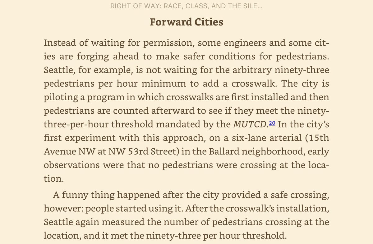 We should build safe infrastructure where we want people to be, not just where they are today. Like the old adage, “you don’t build a bridge based on how many people swim across the river”.