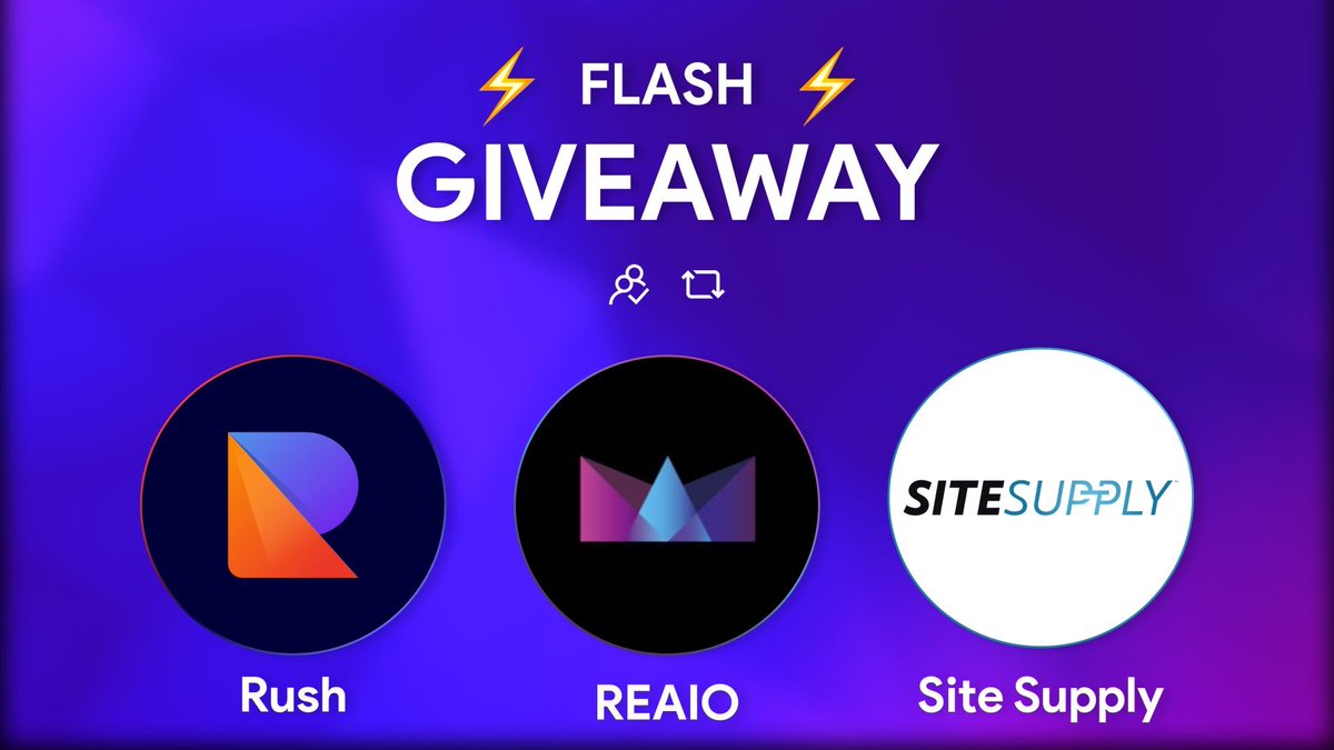 Giveaway Time 🥳

Prizes: 🎁
- 1x <a href="/RE_AIO/">REAIO</a> Renewal Key
- 1x <a href="/RushAIO/">G</a> Renewal Key
- 2x <a href="/TheSiteSupply/">SiteSupply</a> Renewal Keys

Rules: 📃
• Follow <a href="/RE_AIO/">REAIO</a> <a href="/RushAIO/">G</a> <a href="/TheSiteSupply/">SiteSupply</a>
• RT &amp; Like this tweet 🔁♥️

Winners picked in 24 HOURS! 🎉