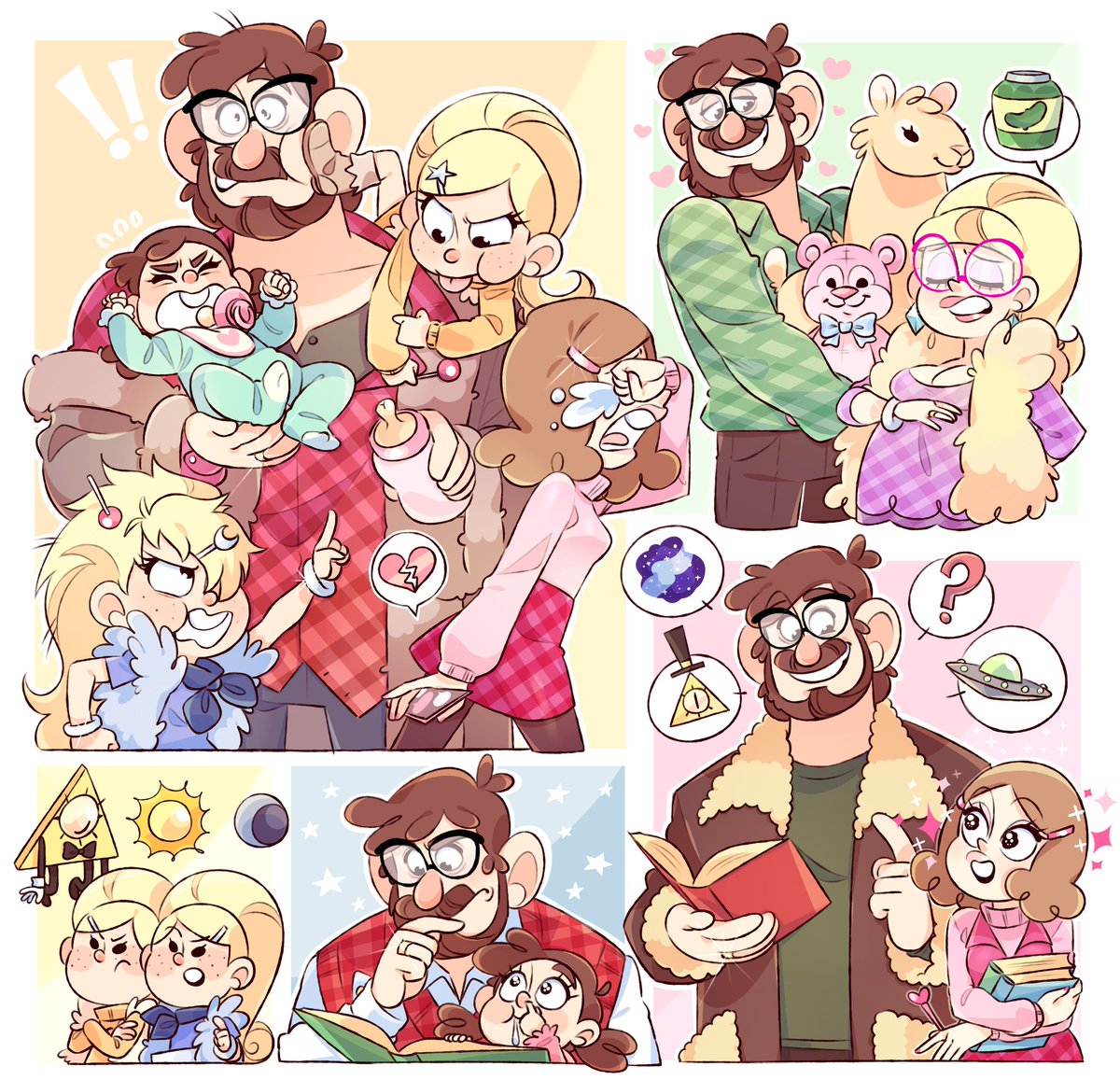 SheepEva11's tweet photo. Daddy Dipper Pines and His Family~ https://t.co/UqZeY9mPx2