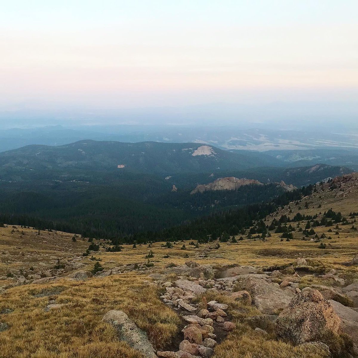 DylanScottTV's tweet photo. Definitely labored over this one today. America’s mountain is a 14-mile beast. Thanks to @CWinderKOAA for helping me power through. I’m beyond sore and icing the rest of the night. IL stint possible. #14er #thecoloradoway #pikespeak @CityofCOS https://t.co/N74FaxNWB2