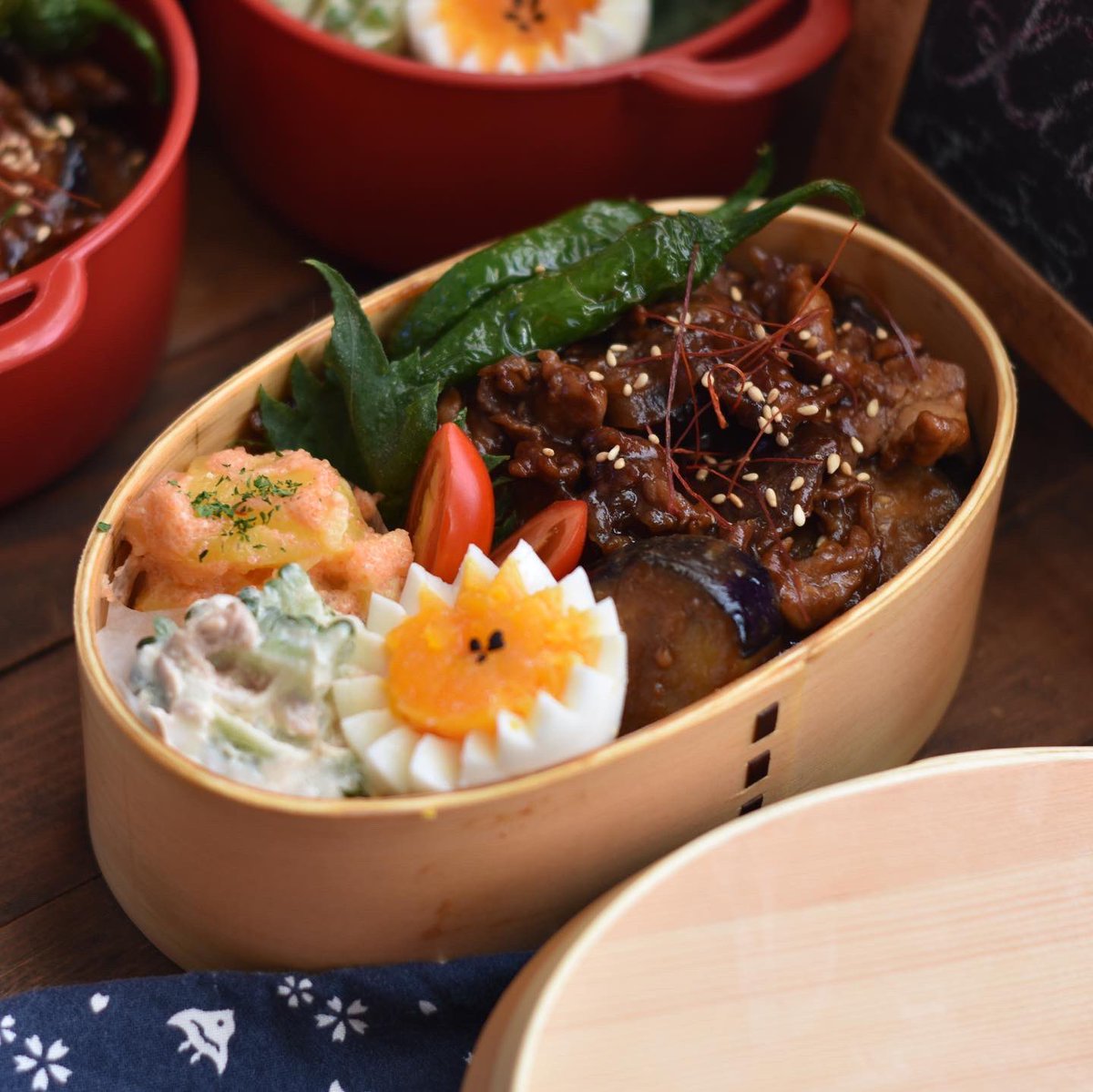 Uzivatel くらら Na Twitteru 本日のお弁当 なすの肉味噌炒め弁当 あっーーーつーーーめちゃええ天気やーーーー やのに写真暗めーーー 弁当 お弁当 わっぱ弁当 曲げわっぱ弁当