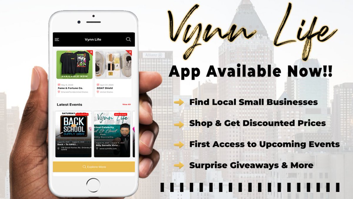 VynnLife's tweet photo. Today we’re pleased to announce the launch of the Vynn Life APP !! 
Have the ability to find local small businesses &amp; save money at your fingertips with Vynn Life!

To download the free app -  Search Vynn Life in App Store or/ Google Play.📲 https://t.co/HAEqJzxPtt