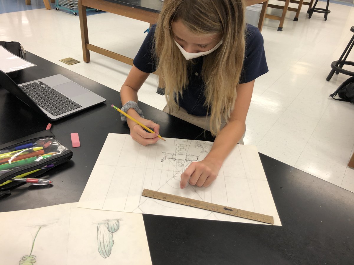 stedsarts's tweet photo. SES ART ALERT! - 7 &amp; 8 grade students work in progress - Observational Tree drawings with Zentangle additions!  AND 6 grade getting creative with One Point Perspective Botanical Greenhouses - Thanks for sharing and keep the Art Works coming!! @StEdsMiddle  @StEdsVero https://t.co/YF6DoQJ60N