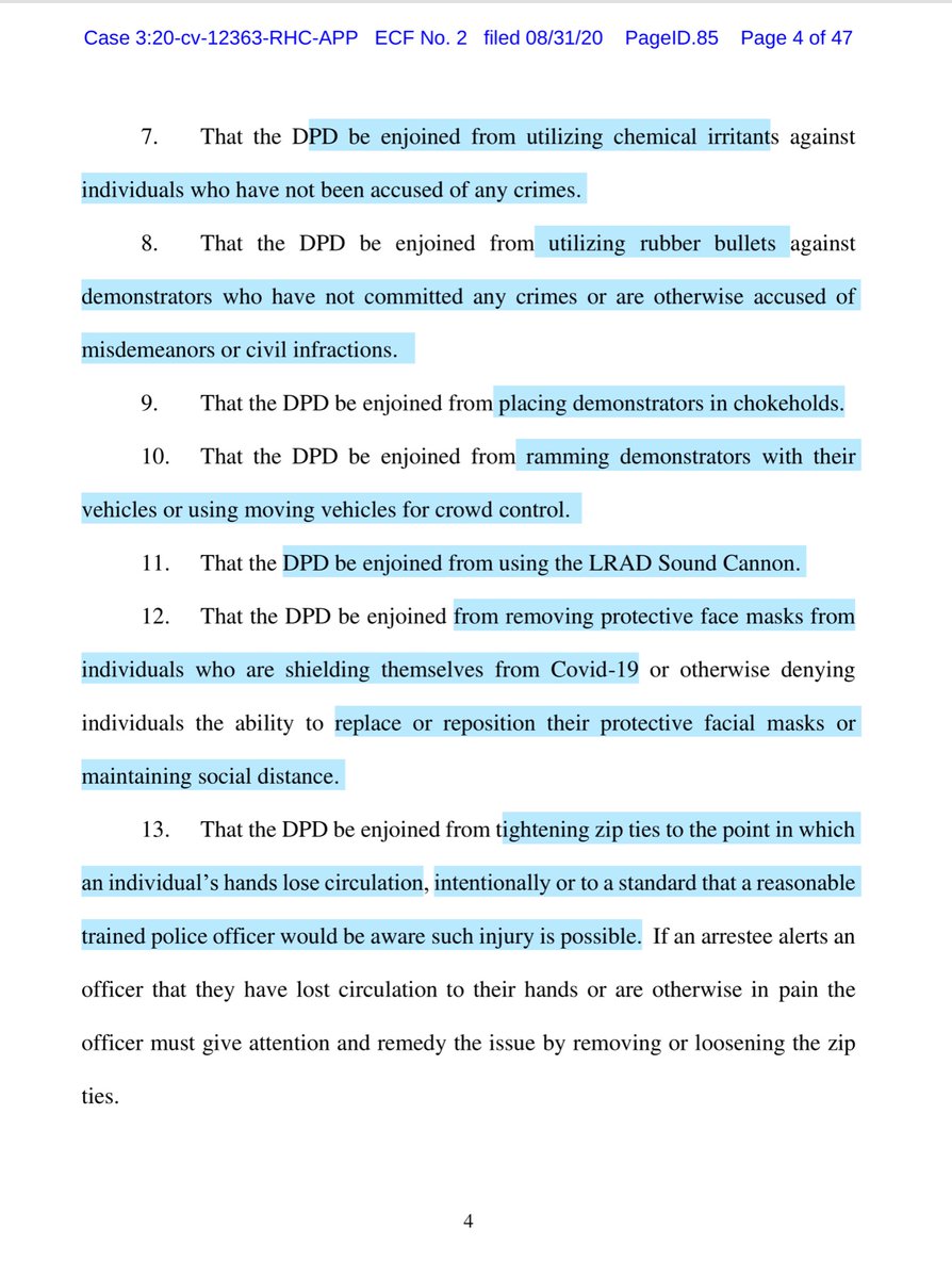 If you understand the construct & legal framework, it can actually help you understand various lawsuits.I do NOT know why this suit has received minimal national attention- it should It IS just as important as PortlandWhat is happening in Detroit Is bad https://ecf.mied.uscourts.gov/doc1/097011514863?caseid=348950