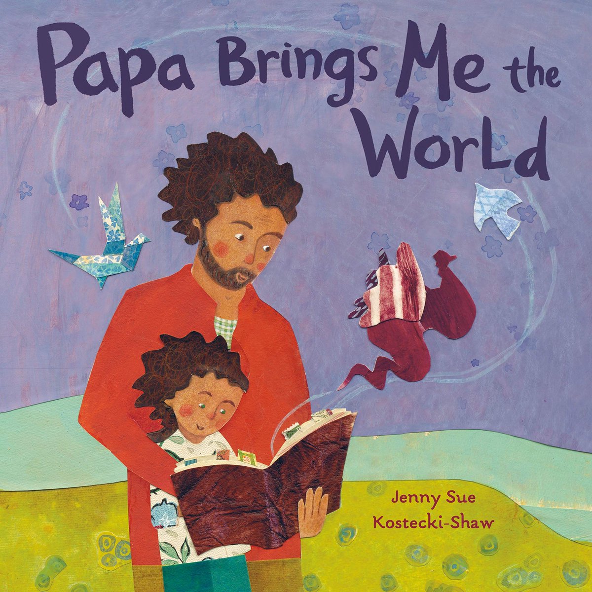 How about a "...long-distance love story between parent and child [that] celebrates the richness of global cultures..."? This remarkable story written & illustrated by  @KosteckiShaw will capture the imagination as a child travels the world by listening to her father's stories.