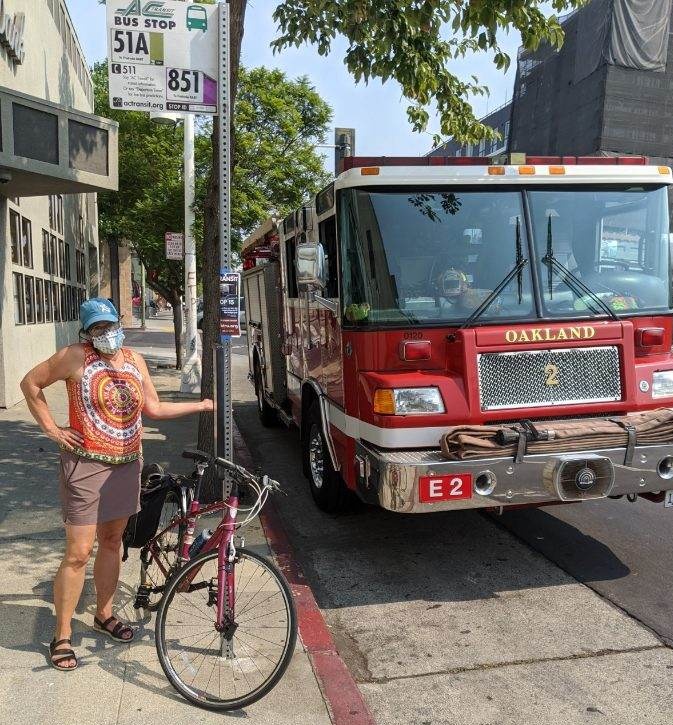 Me explaining to the fire truck people that because they needlessly parked in the bus zone, the bus driver drove past without seeing the woman standing in the hot sun with her newborn baby. She had to wait 30 minutes for the next bus. What's the hashtag for these sad bus stories?