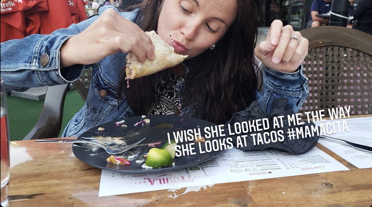 CourtM21's tweet image. Darrens Instagram story! What can I say ... I love me some tacos! 🤣🤤👏🏻 #GetInMyBelly #EatingForTwo