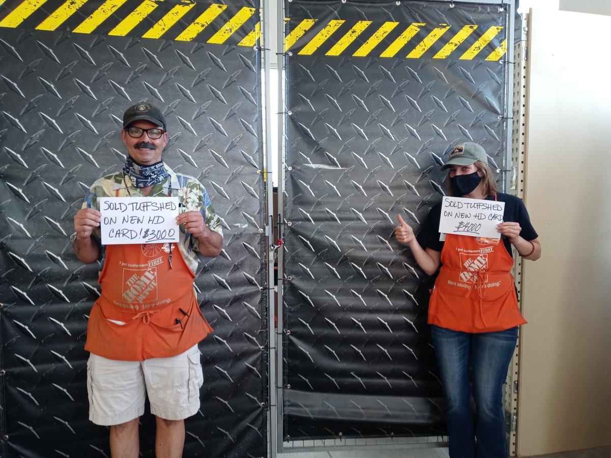 CarolenePinn's tweet photo. Service Desk getting those Tuff Sheds and new HD Consumer Credit Cards! Way to go John and Congrats to Katie on your first Tuff Shed Sale! 🎉🎉🎉💥💥💥 @milsonwheels55 @jreed4401 @DarrellStiffey @bjp84 @RobinHarbin5 @LMcmilian #THD6989 https://t.co/yVIAL5CFwY