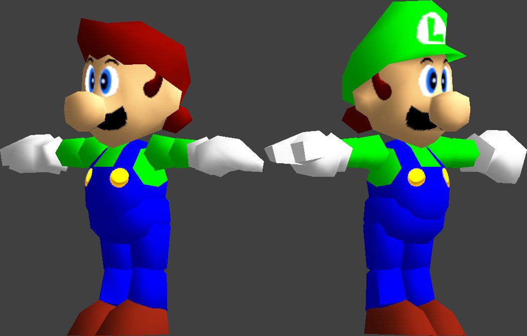 I guess I've been a bit silent about progress on this, huh? well, I finally got the rest of Luigi ripped! as well as a capless head and other hand models! (which I just edited from Mario since they were already pretty similar)