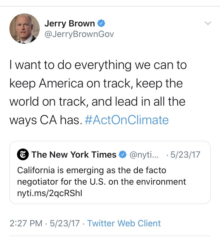 And of course it’s no surprise to see  @JerryBrownGov, the architect of so many of these failed policies, on here.