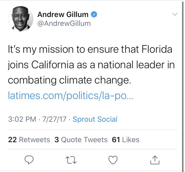 But for those who may think this is just a California phenomenon, it isn’t. Plenty of politicians are excited at the prospect of making all of America just like California. Remember  @AndrewGillum?