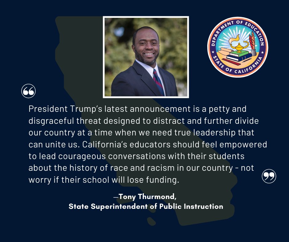 CA Department of Education tweet media