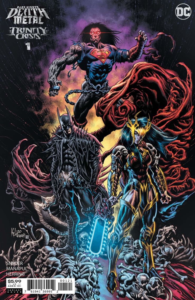 WeirdScienceDC's tweet photo. PREVIEW: Dark Nights: Death Metal Trinity Crisis #1
https://t.co/zLQOsICdpB

@dccomics #darknightsdeathmetal #trinitycrisis #comics

W- @Ssnyder1835 
A- @FrancisManapul
Covers - Francis Manapul and @KyleHotz https://t.co/nOPF1EwnAC