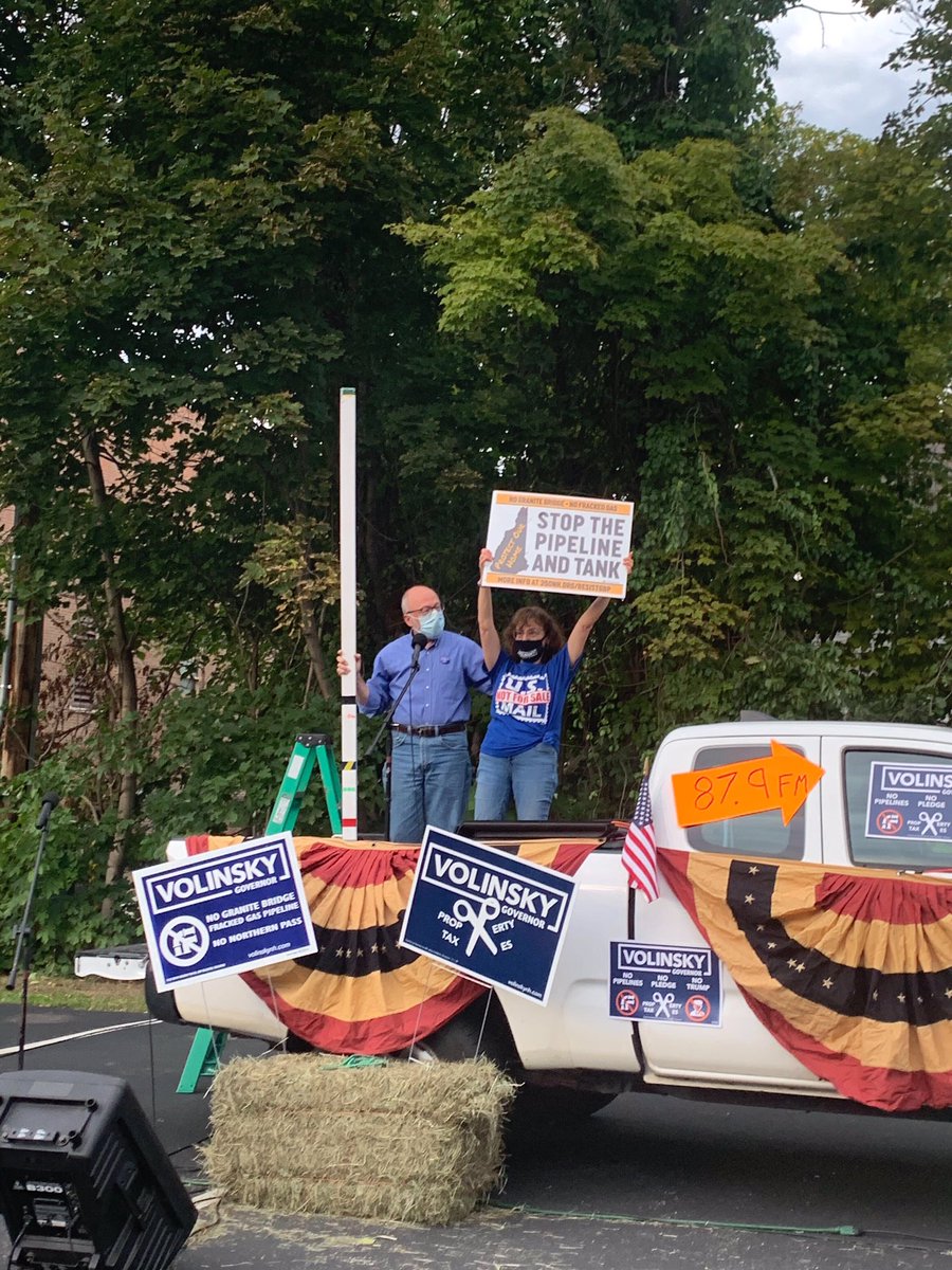 AndruVolinsky's tweet photo. Thank you everyone that came out to our final GOTV: Courage to Lead car rally held this evening in Concord before tomorrow’s primary. The time to #VoteVolinsky is here #NHPolitics https://t.co/v4chAX1bF9
