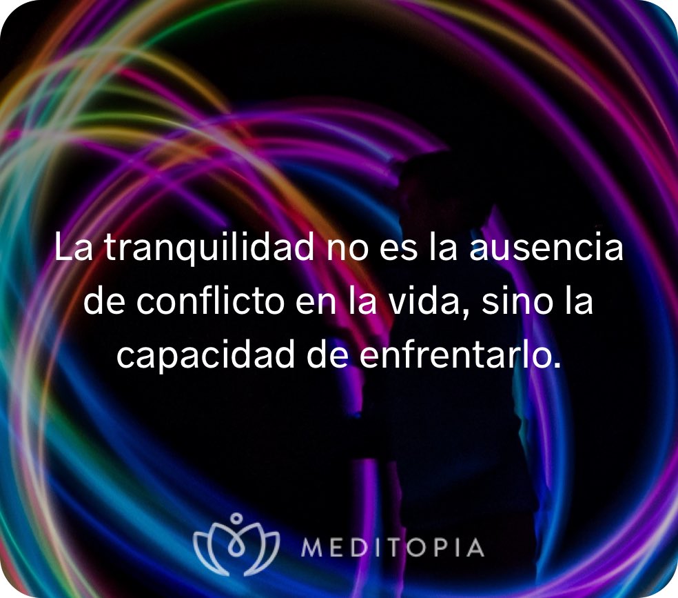 NatiCo24's tweet photo. La tranquilidad no es la ausencia de conflicto en la vida, sino la capacidad de enfrentarlo 🌟 https://t.co/DExdK5nYRc