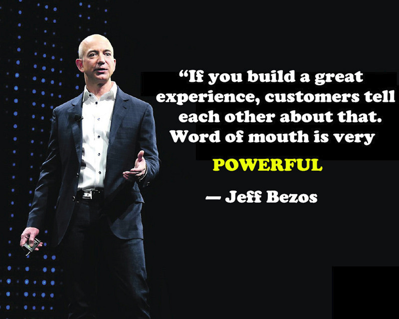 SandraDirkson's tweet photo. #EntrepreneurMindset: In #Business..."Word Of Mouth Is POWERFUL!" -Jeff Bezos @JeffBezos #BusinessGrowth #Money #BusinessStrategy #TuesdayMotivation #Successful #SuccessTRAIN #MoneyTwitter #MONEYTALKS #MoneyIntelligence #BusinessWoman #BusinessMan #TuesdayThoughts #Entrepreneur https://t.co/HysjT4H6mq