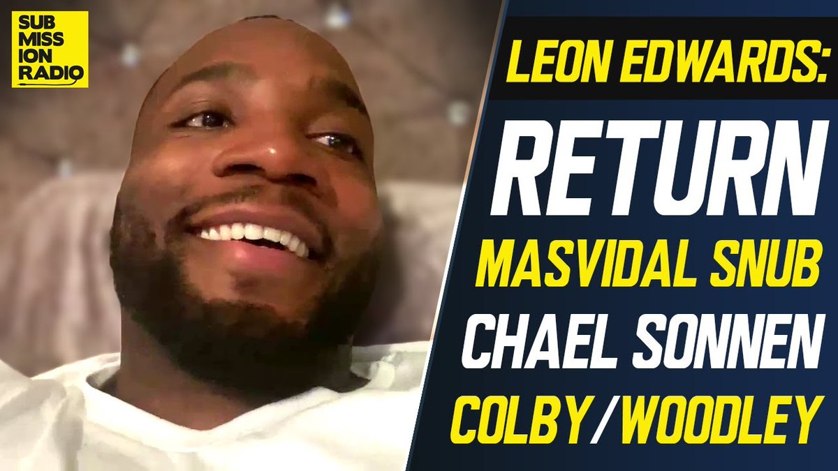 .<a href="/Leon_edwardsmma/">Leon 'Rocky' Edwards</a> makes his first appearance on Submission Radio! 🔥

✅ Leon responds to Chael Sonnen, ✅ Explains why he wants Nick Diaz
✅ Reacts to Masvidal/ Diaz 2
✅ Previews Woodley/Covington
✅ Talks return date 
✅ Burns/Usman

📺: youtu.be/3Wo5-L7RsZY