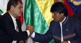jaarreaza's tweet photo. En un mismo día han sido judicializadas dos poderosas opciones políticas y sociales: @evoespueblo y @MashiRafael fueron inhabilitados ilegalmente. Las oligarquías les temen demasiado. Sin embargo, nada podrá impedir las próximas victorias populares en #Bolivia y #Ecuador. https://t.co/gyNRN8jJj6