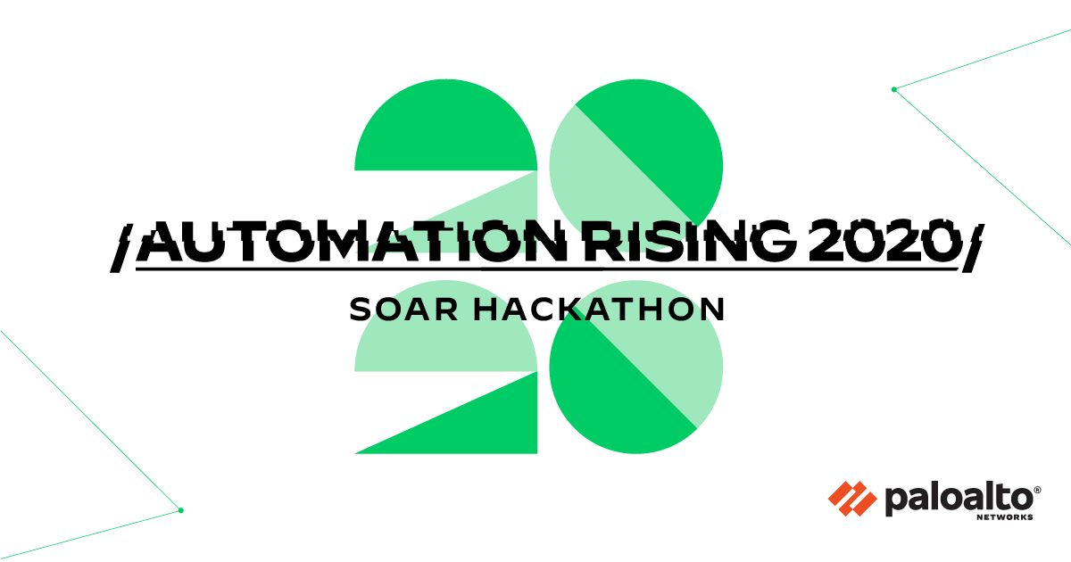 PaloAltoNtwks's tweet photo. Challenge your #cybersecurity skills. Don't miss our #AutomationRising #SOARHackathon where you can build playbooks to automate processes and win cash, badges and prizes. Register now: https://t.co/H3M6CHIcN1 https://t.co/SvvPa3XmOx