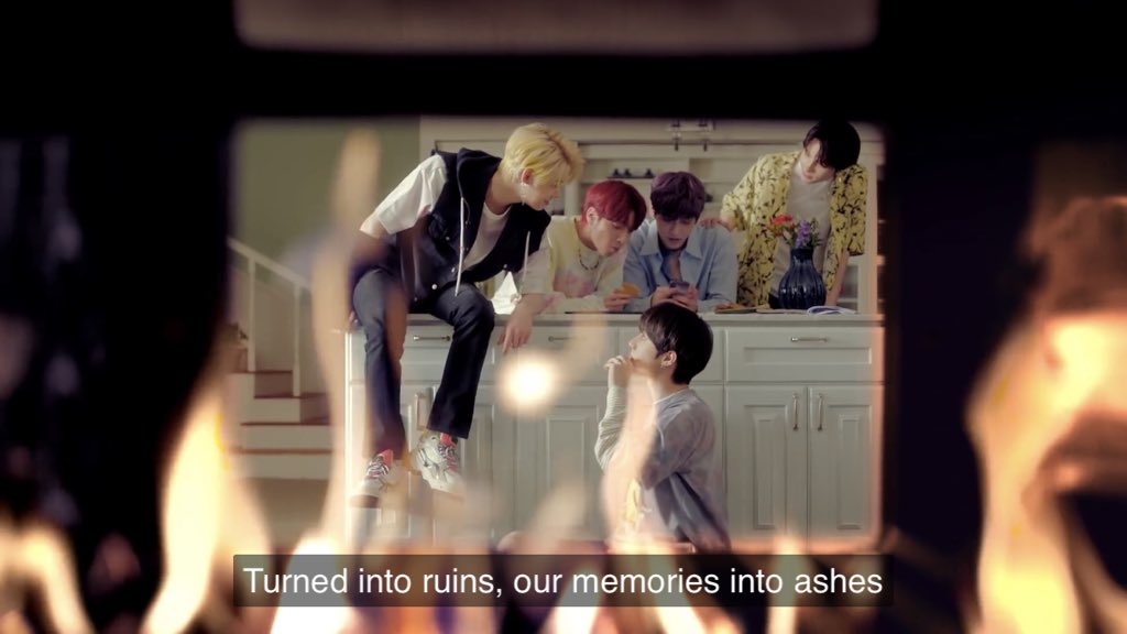+also the lyrics RIGHT after are so creepy — sort of relating to the burning ember translation of scintilla: “now see them burn in fire. turned into ruins, our memories into ashes”+