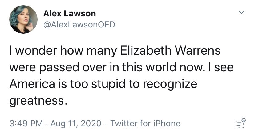 She has the nerve to use a Black man’s name to promote her PAC when she tweeted that a white woman was “passed over” for a Black woman for VP. She said she is no longer a democrat. Believe her.