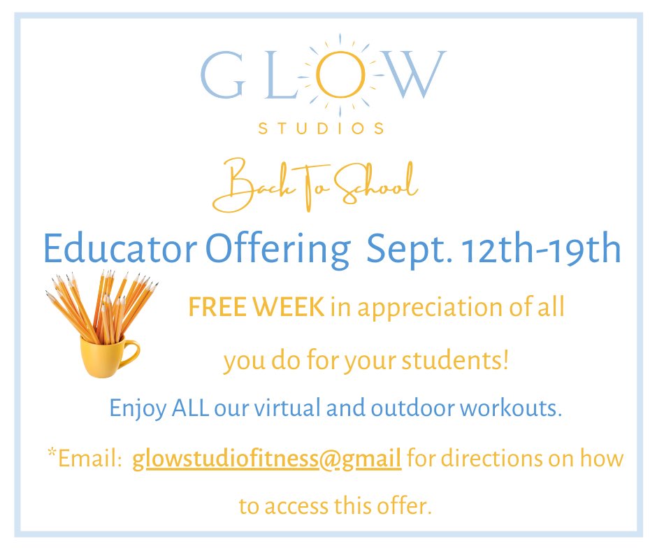 DawnDubay's tweet photo. Hello Educator Friends!  
Please join us virtually or for live outdoor classes in Cromwell during this free week of fitness &amp; mindfulness.  Designed for ALL fitness levels. Self-care is critical in order to show up as our best selves for our students! https://t.co/BHgyq2bFne