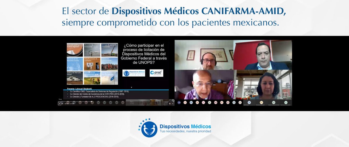 DispoMeds's tweet photo. El sector de Dispositivos Médicos CANIFARMA-AMID, siempre comprometido con los pacientes mexicanos.
El día de hoy, lunes 7 de septiembre,  iniciamos un entrenamiento de 3 días para entender el nuevo proceso de compras a través de la UNOPS.
https://t.co/s30c7ZCjJE https://t.co/HvTOxhqQx9