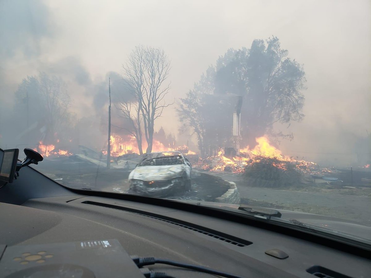 Per <a href="/PalouseNews/">Pullman Radio News</a> these photos show the near total destruction of Malden, Wa. hit by an unbelievably fast wildfire just hours ago. #WAWildfires