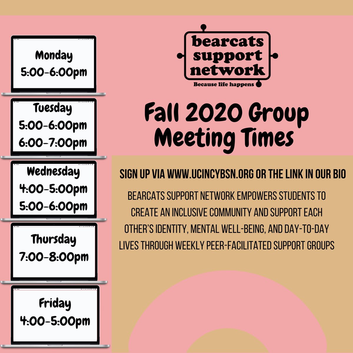 ⚡️FALL GROUPS⚡️
Join a weekly support group via the link in our bio or at ucincybsn.org !!