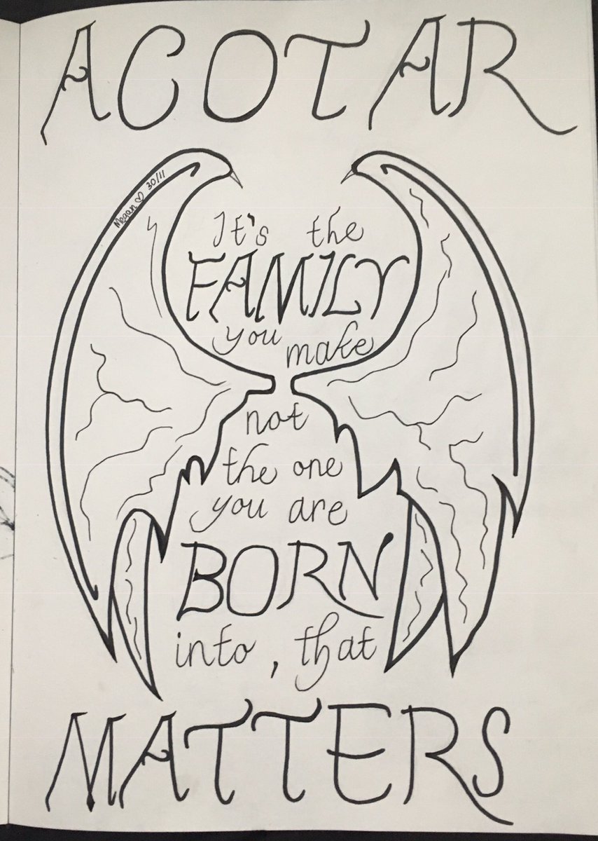 nikkidrawz_'s tweet photo. “𝓘𝓽’𝓼 𝓽𝓱𝓮 𝓯𝓪𝓶𝓲𝓵𝔂 𝔂𝓸𝓾 𝓶𝓪𝓴𝓮 𝓷𝓸𝓽 𝓽𝓱𝓮 𝓸𝓷𝓮 𝔂𝓸𝓾 𝓪𝓻𝓮 𝓫𝓸𝓻𝓷 𝓲𝓷𝓽𝓸, 𝓽𝓱𝓪𝓽 𝓶𝓪𝓽𝓽𝓮𝓻𝓼.” –𝓡𝓱𝔂𝓼𝓪𝓷𝓭 🖤
#acotar #acomaf #acourtofthornsandroses #acourtofmistandfury #acourtofwingsandruin #acourtoffrostandstarlight #sarahjmaas https://t.co/zGHT0f9nvM