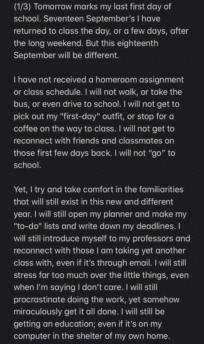 caitlynhillar_'s tweet photo. I’ve had a hard time coming to terms with the reality of this school year, and after chatting with others, I know I am not alone. 

They say it helps to write it down, so here are some of my thoughts as I prepare for my last first day... (kudos to those who actually read it🙈) https://t.co/sx3qpA5B9H