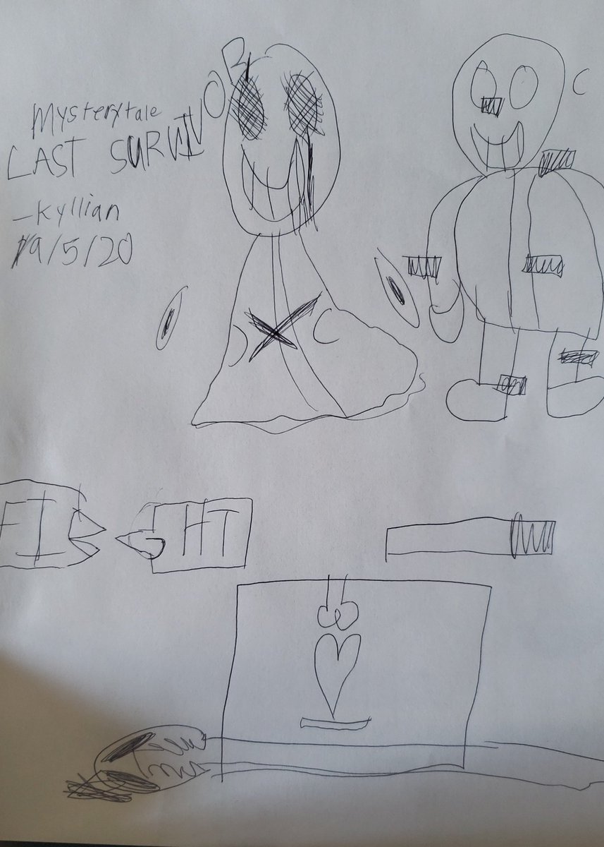 Sincerely not trying annoy anyone, but my young son has autism and is super into making Undertale fan art and he keeps asking me if anyone has 'liked' his photo yet. Trying not to be cringe, but trying one last time here haha

#Undertale #TobyFox #FanArt