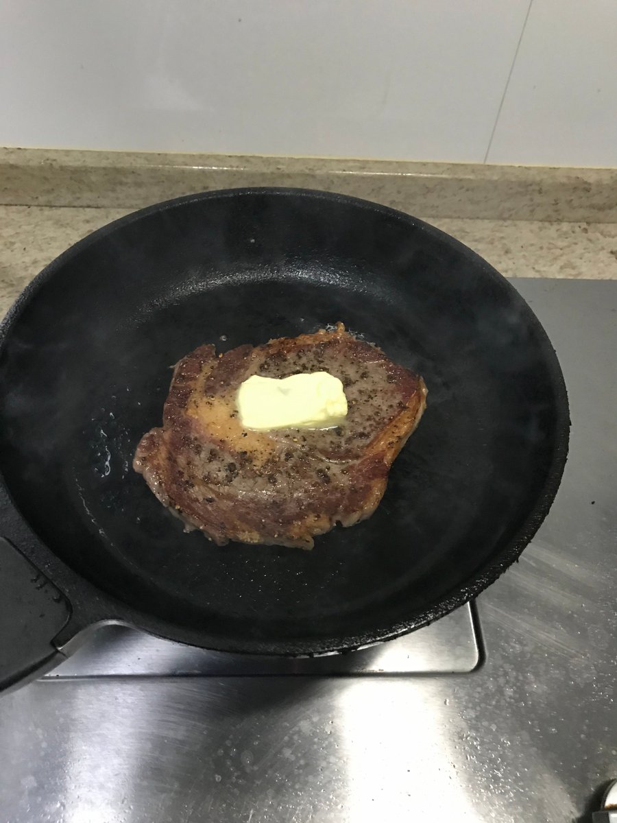 I cooked it how I cook all of the steaks I eat at home (not very well! haha) with plenty of Grass-fed NZ butter. I would cook a single steak like this at least once or twice a week, so I have a very simple process.