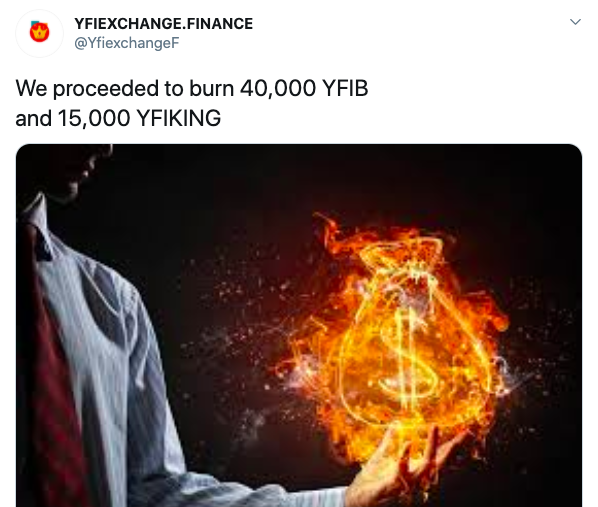 9/ It's getting to the point were a new Y scam just launched with the name of another Y scam There was already YFI KING Finance (by YFIEXCHANGE) and now there's Yield Farming King (YFKI)...Eventually, they'll run out of names right?
